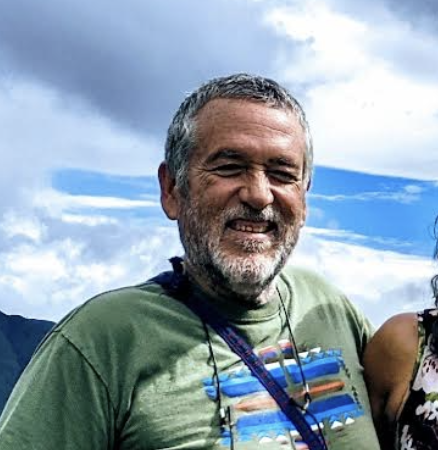 Portrait of Luis Ochoa from Jalisco, Mexico, an expert in Peyote ceremonies, walking the Northern Red Road for over 30 years, sharing the traditional medicine of Grandfather Peyote from San Luis Potosí, Mexico.